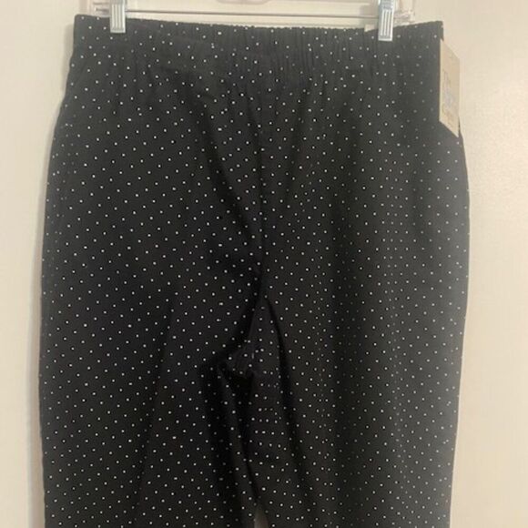 Croft & Barrow Black/White Polka-dot the pull-on capri's, size 1X - Picture 1 of 4